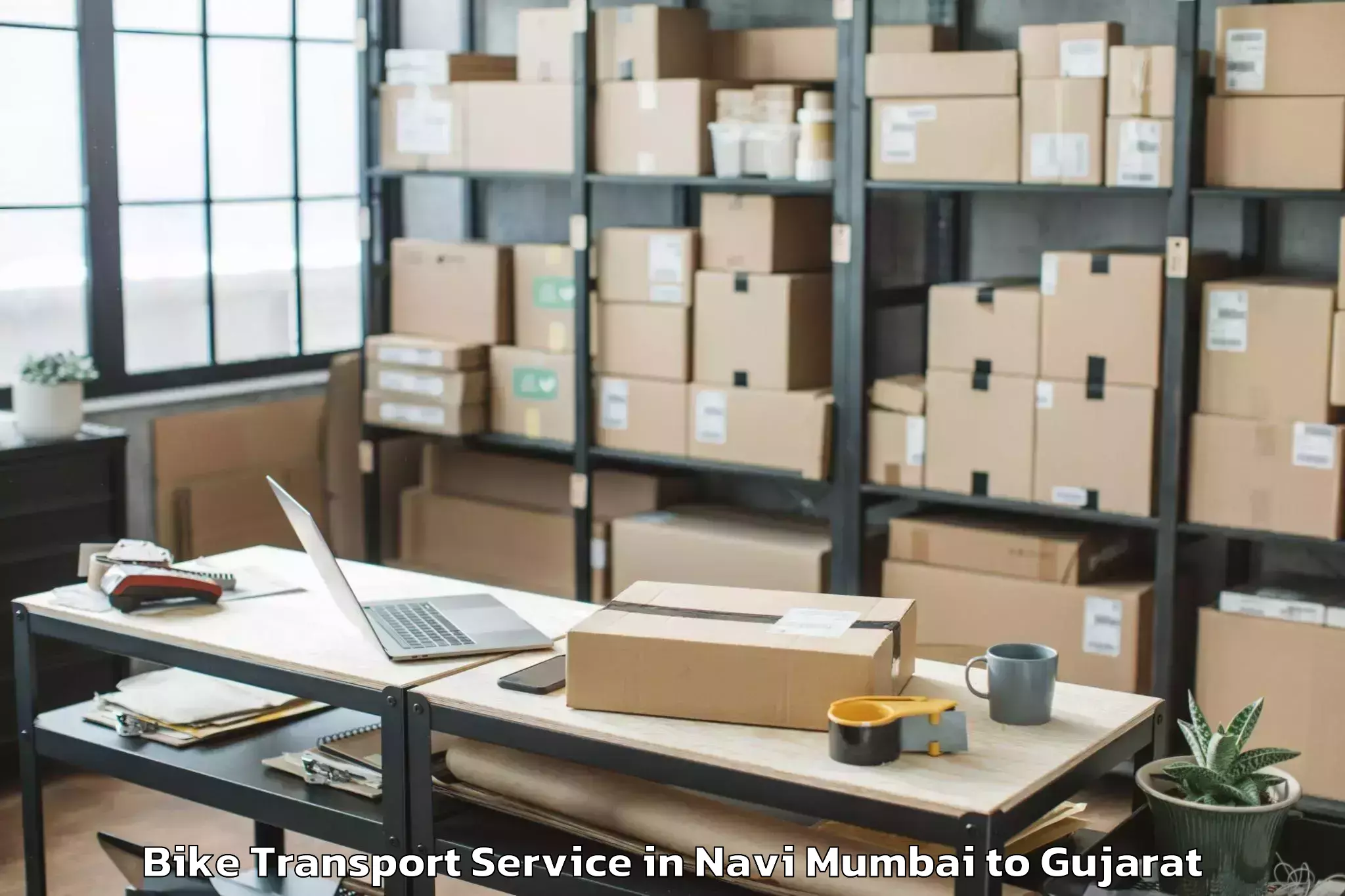 Hassle-Free Navi Mumbai to Bhesan Bike Transport